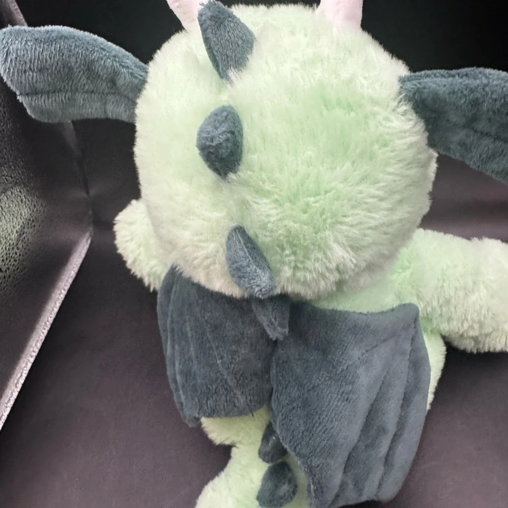 Warm Pals Daniel Dragon Plush Green  10” For Adults Comfort - Picture 5 of 14